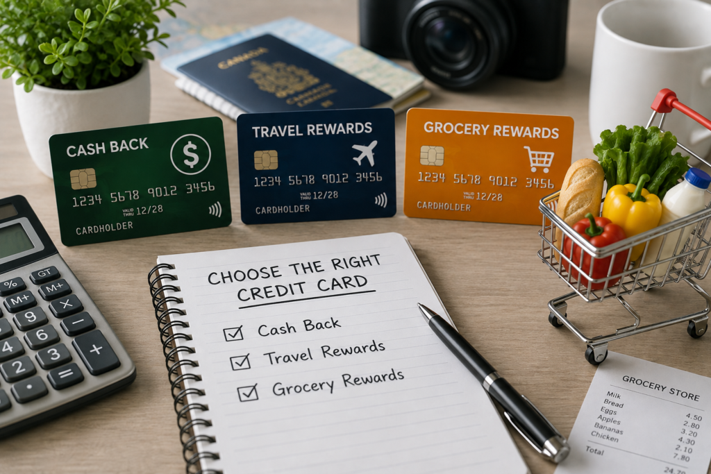 Comparing cash back, travel and grocery credit cards in Canada