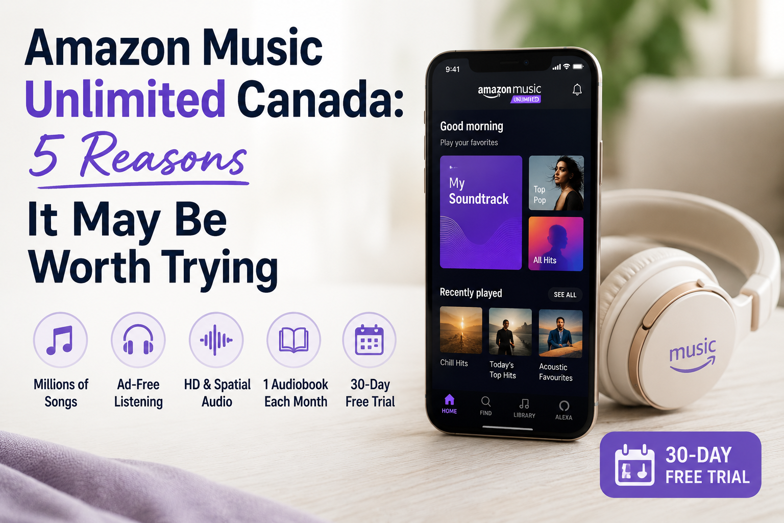 Amazon Music Unlimited Canada with 5 reasons to try the music streaming service