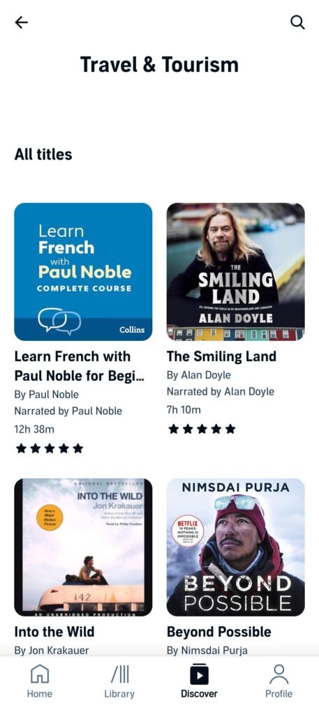 Audible Canada audiobooks for travel and listening on the go