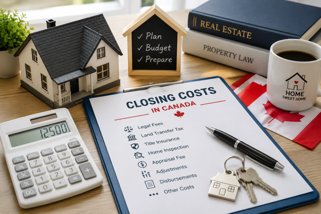 Closing costs in Canada budget planning for home buyers