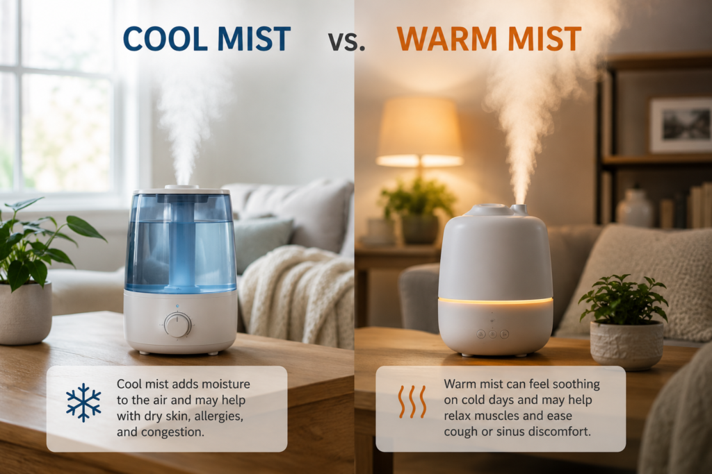 Cool mist vs warm mist humidifiers in Canada