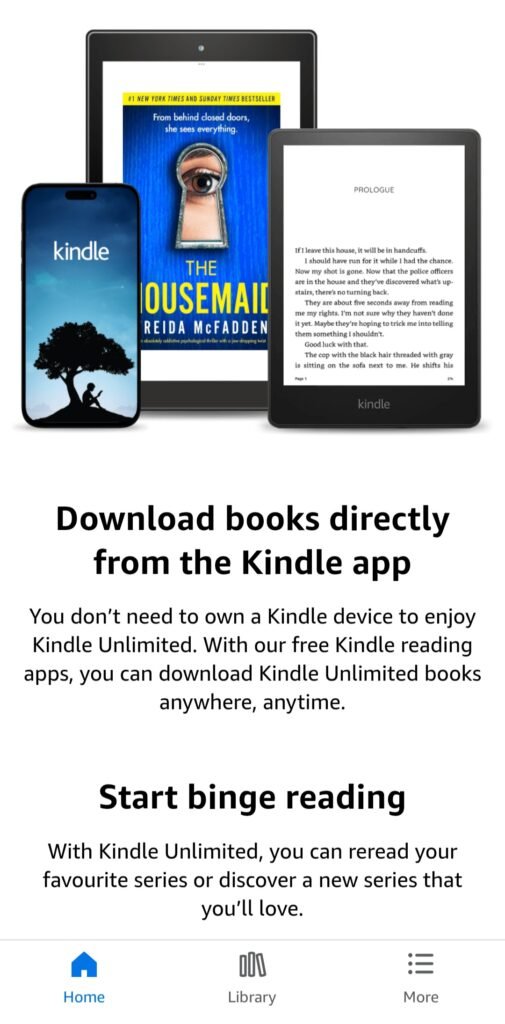 Kindle Unlimited Canada on Kindle app and multiple devices