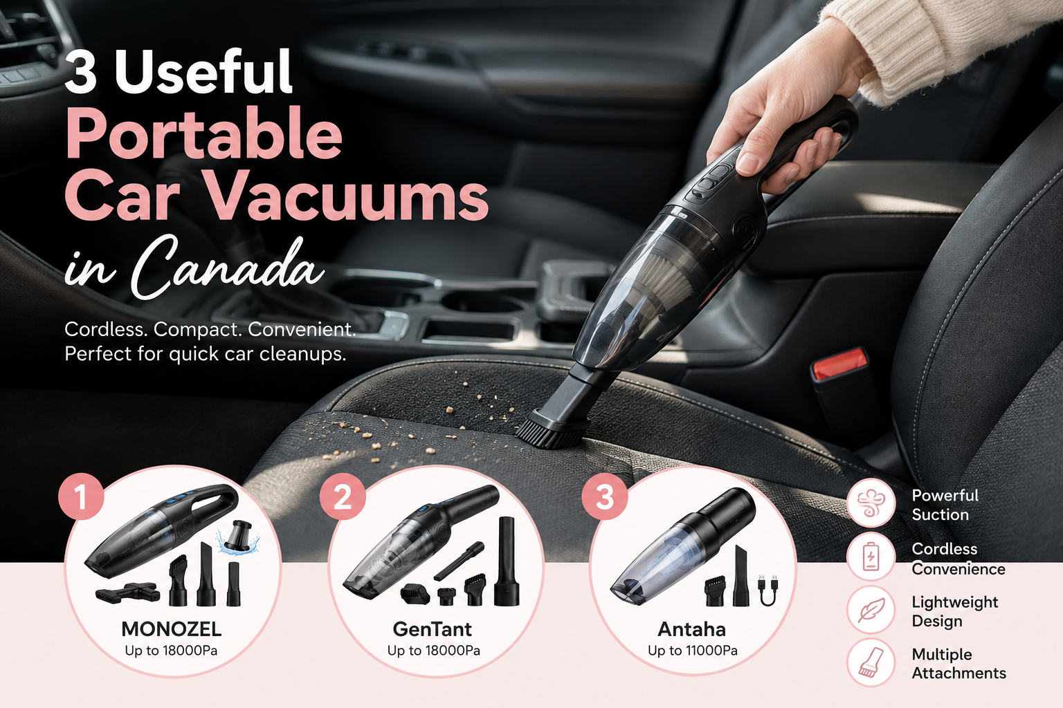 Portable car vacuums in Canada for easy car cleaning