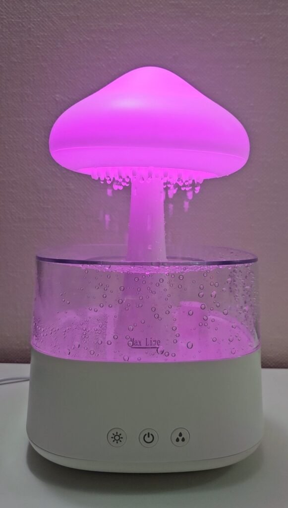 SMINIKER Cloud Humidifier with pink mood light and rain effect