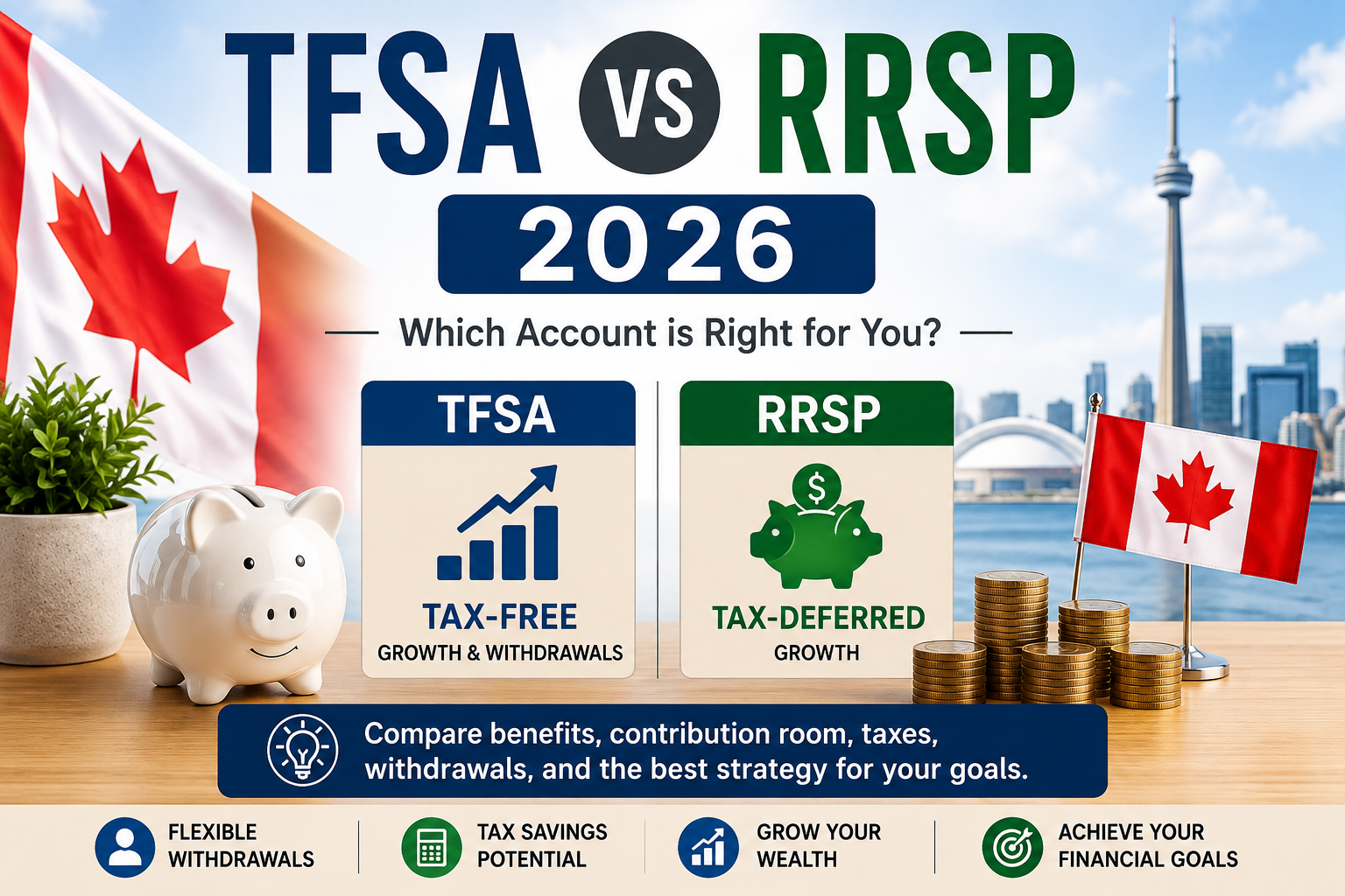 TFSA vs RRSP 2026 comparison in Canada