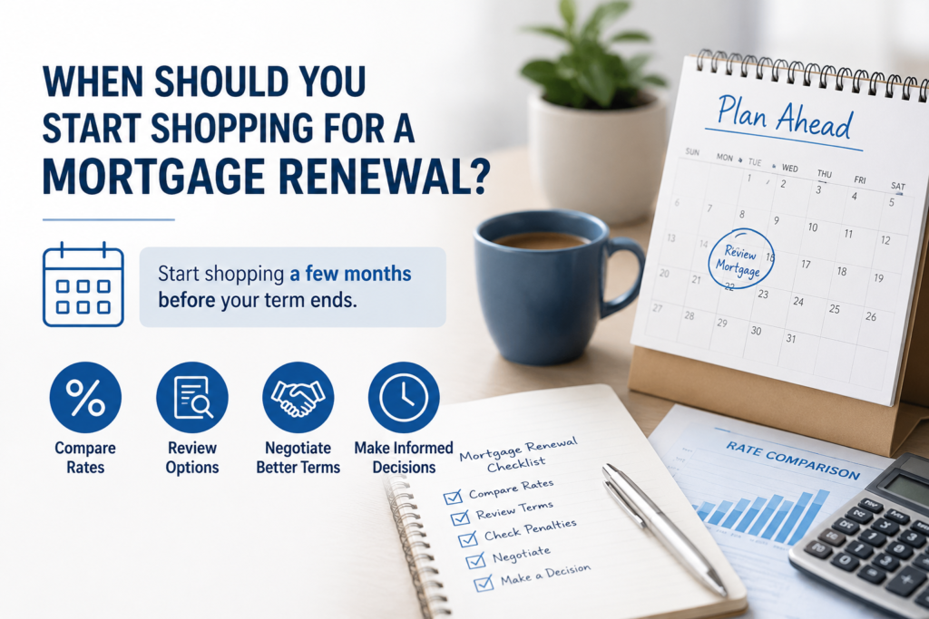 When to start shopping for a mortgage renewal in Canada
