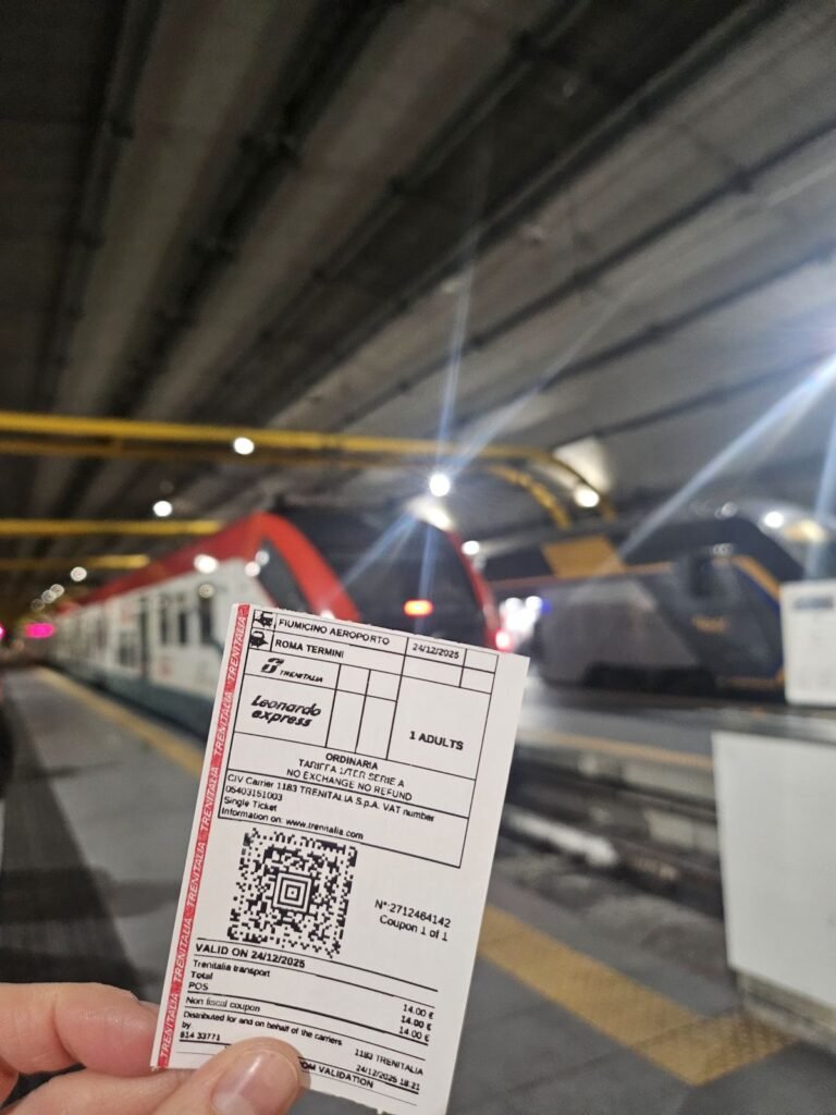 Leonardo Express train from Rome Fiumicino Airport to Roma Termini