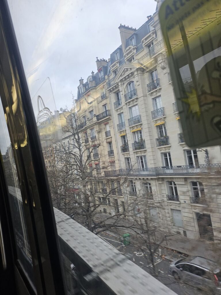 View of Paris from the metro window