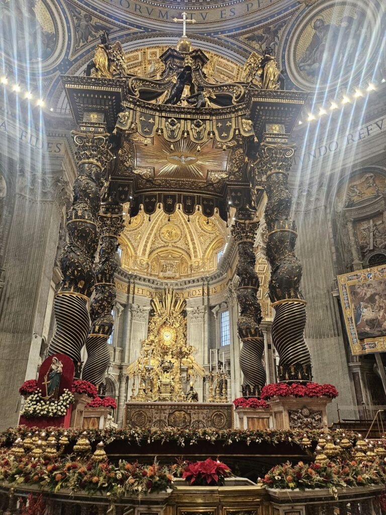 Bernini's Baldachin inside St. Peter's Basilica