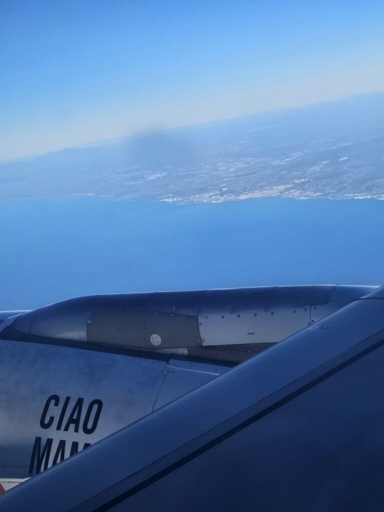 View from the flight from Rome to Lourdes
