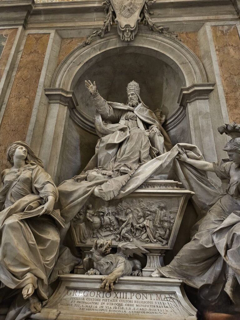 Monument to Pope Gregory XIII inside St. Peter's Basilica
