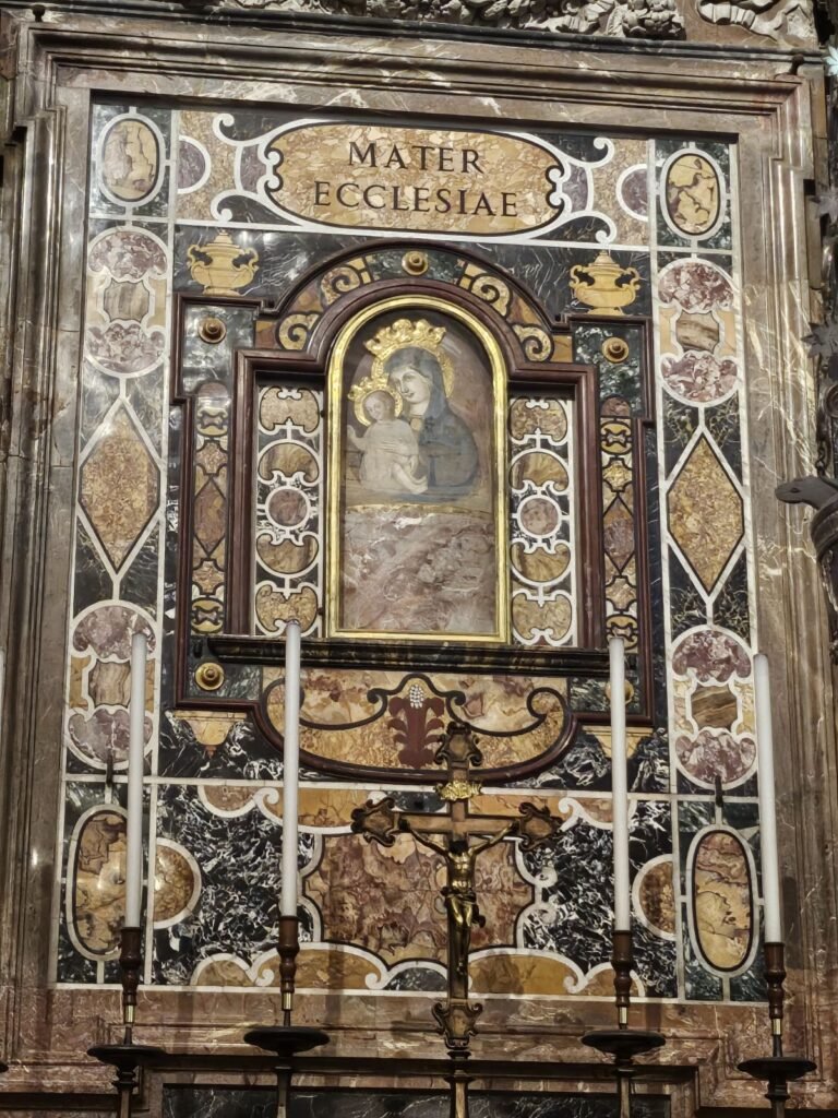 Mater Ecclesiae image inside St. Peter's Basilic