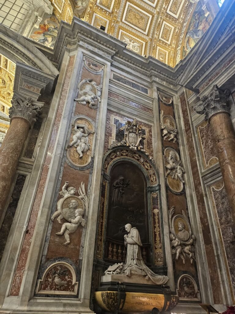 Monument to Pope Benedict XV inside St. Peter's Basilica