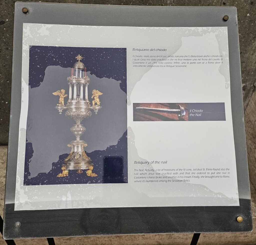 Information about the Holy Nail relic at Santa Croce in Gerusalemme