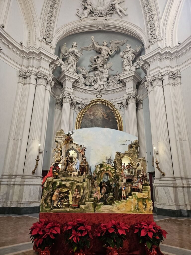 Christmas Nativity scene inside St. John Lateran Basilica