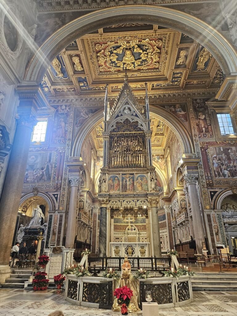 Papal altar and Gothic ciborium inside St. John Lateran