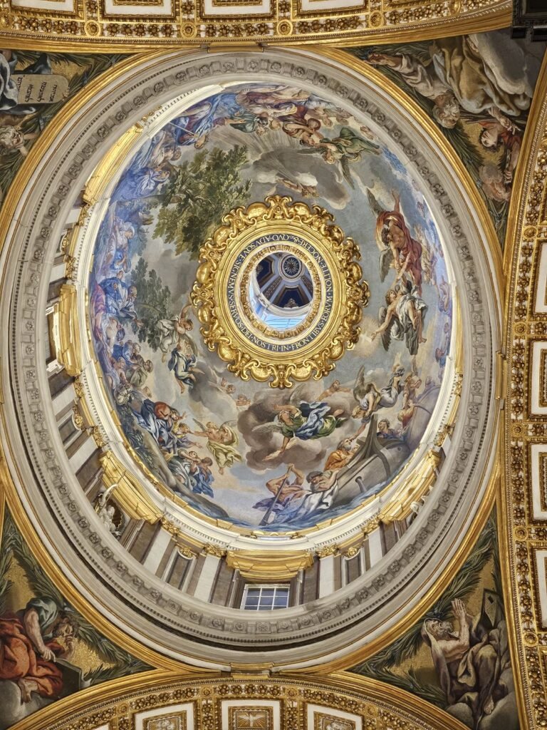 Detailed view of the dome inside St. Peter's Basilica