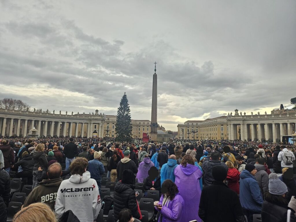 St. Peter's Square at the Vatican on Christmas Day