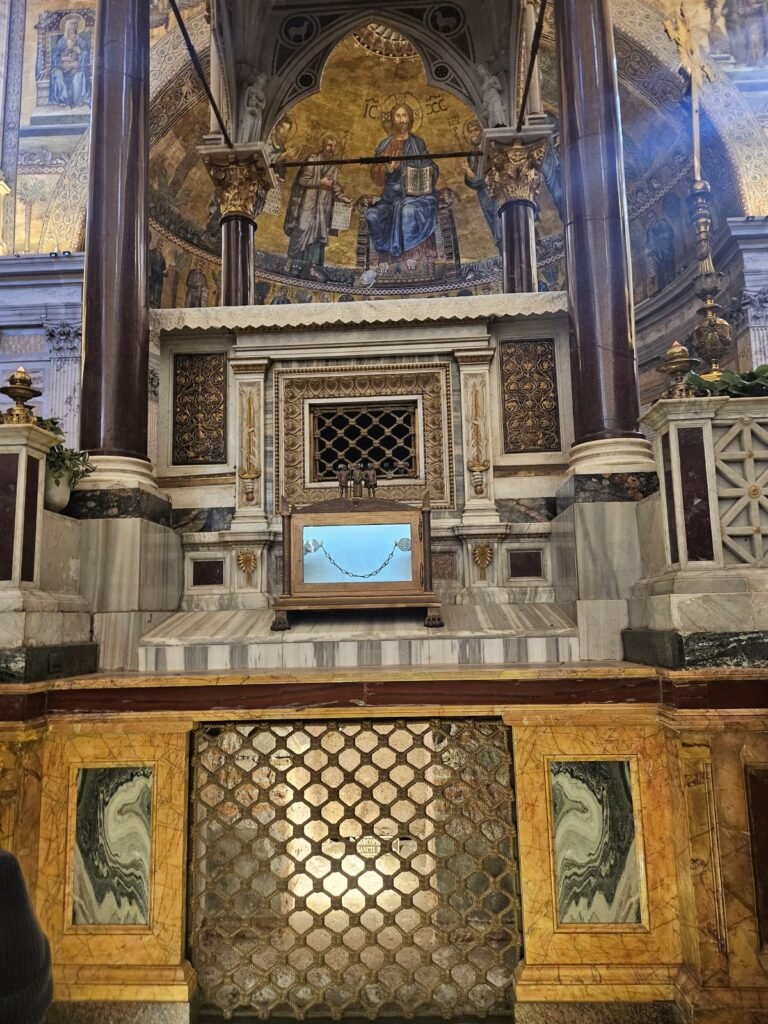Tomb of St. Paul beneath the papal altar in Rome